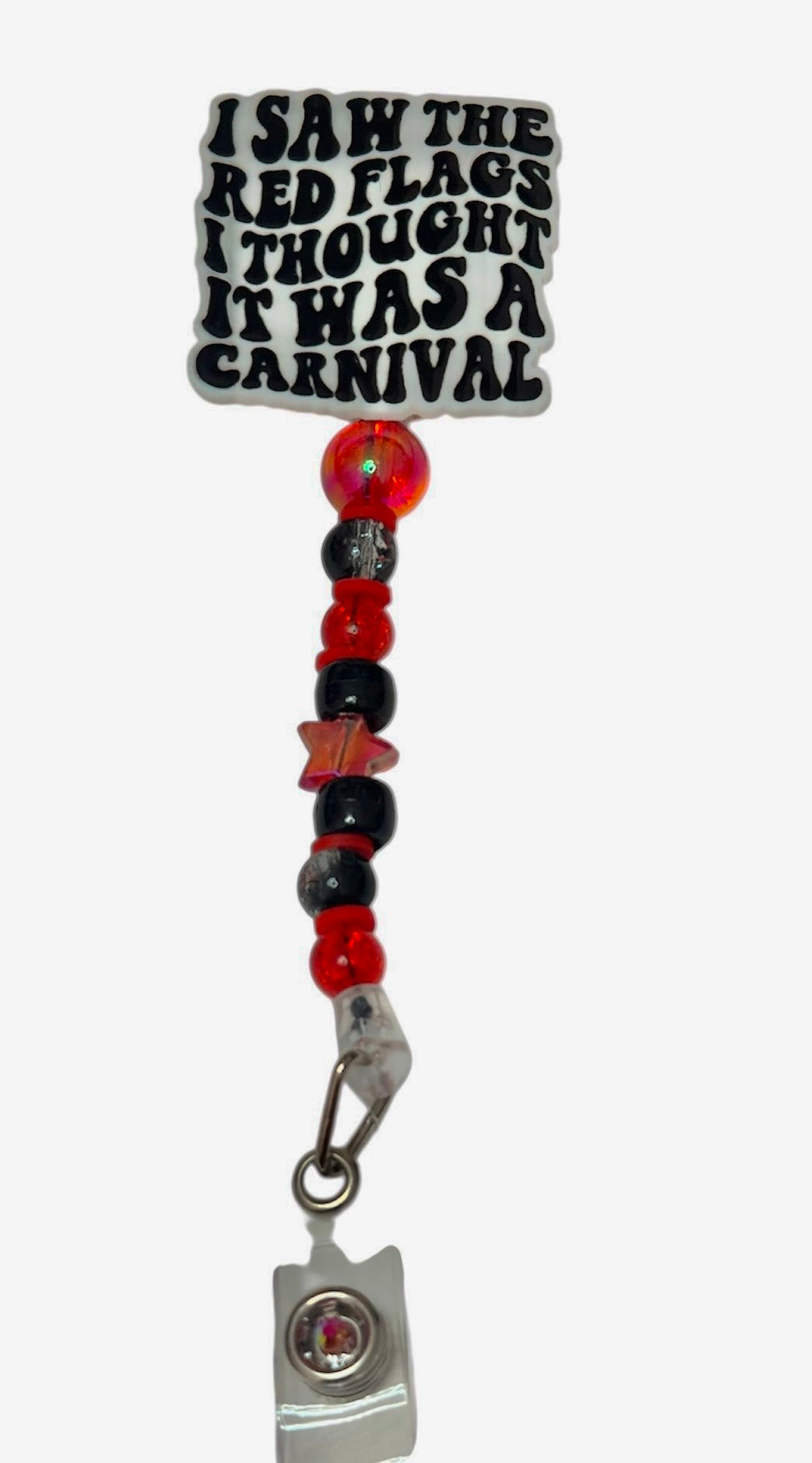 Funny Beaded Retractable Badge Reels