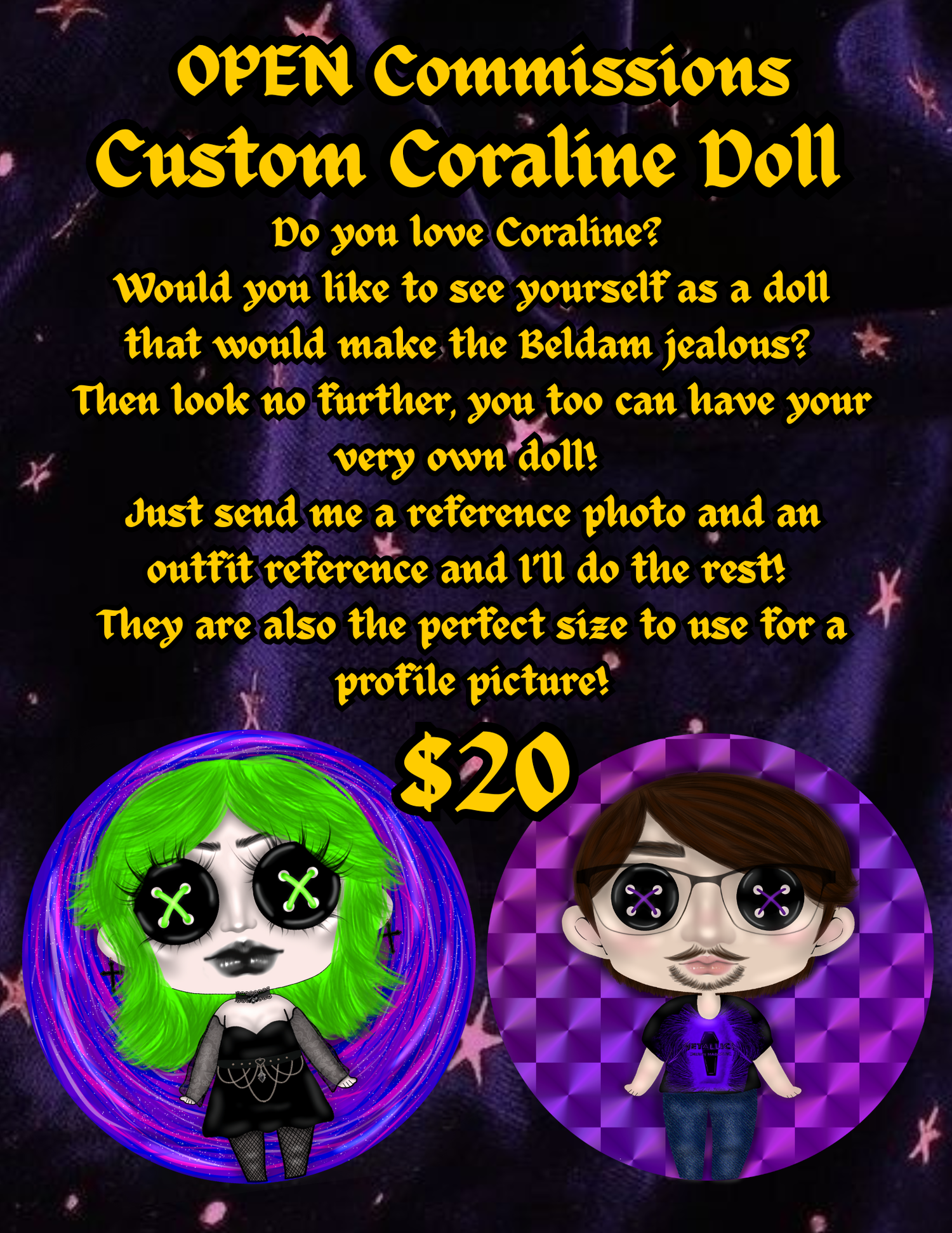Custom Coraline Doll Pfp